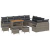 vidaXL Ensemble de canap&eacute; de jardin 14 pc 13-Nombre de places Gris