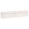 vidaXL Jardini&egrave;re blanc 150x31x31 cm bois massif de pin
