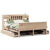 vidaXL Lit biblioth&egrave;que sans matelas cire marron 75x190 cm pin massif