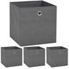 vidaXL Bo&icirc;te de rangement 4 pcs Tissu non-tiss&eacute; 32x32x32 cm Gris