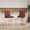 vidaXL Chaises de bar lot de 2 bois massif d'h&eacute;v&eacute;a et tissu
