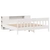 vidaXL Lit biblioth&egrave;que sans matelas blanc 200x200 cm bois pin massif