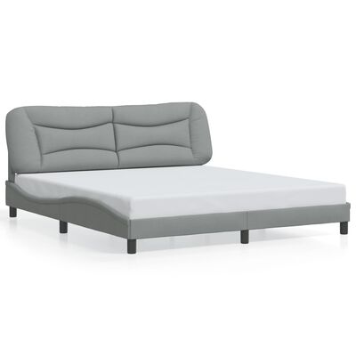 vidaXL Cadre de lit sans matelas gris clair 180x200 cm tissu