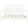 vidaXL Cadre de lit sans matelas blanc 120x200 cm bois de pin massif