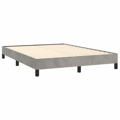 vidaXL Cadre de lit sans matelas gris clair 140x200 cm velours