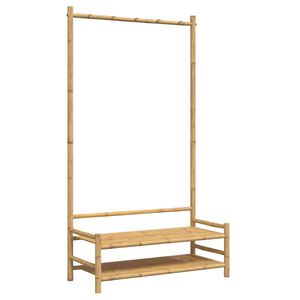 vidaXL Porte-v&ecirc;tement avec &eacute;tag&egrave;res 103x40x183 cm bambou