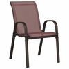 vidaXL Ensemble bistro de jardin 3 pcs Marron Acier