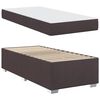vidaXL Cadre de lit avec matelas Marron fonc&eacute; 100 x 200 cm tissu