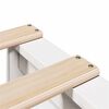 vidaXL Lit biblioth&egrave;que sans matelas blanc 150x200 cm bois pin massif