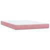vidaXL Sommier &agrave; lattes de lit avec matelas rose 100x220 cm velours