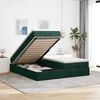 VidaXL Cadre de lit ottoman avec matelas vert fonc&eacute; 180x200cm velours