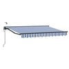 vidaXL Auvent r&eacute;tractable &eacute;lectrique Bleu, Blanc, Anthracite 3 x 2 m