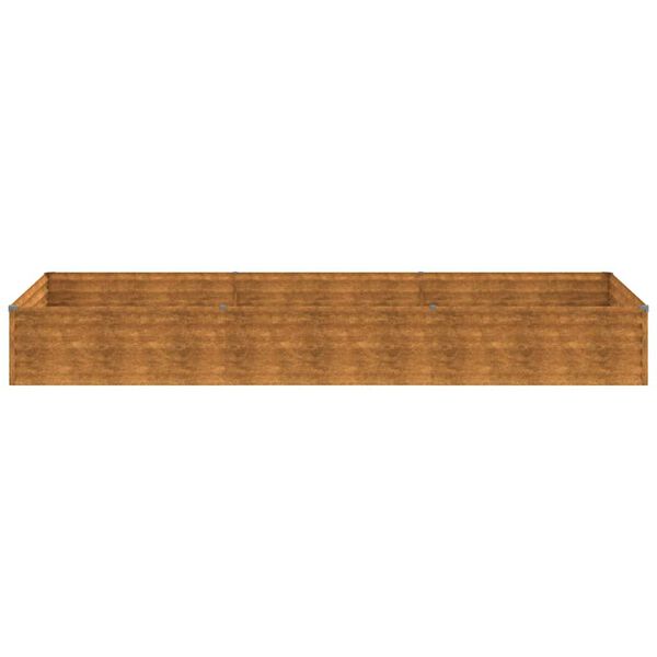 vidaXL Lit sur&eacute;lev&eacute; de jardin 291x100x36 cm acier corten
