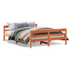 vidaXL Cadre de lit sans matelas cire marron 120x200cm bois pin massif