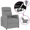 vidaXL Fauteuil inclinable &eacute;lectrique Gris clair Tissu