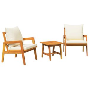vidaXL Ensemble bistrot 3 pc Marron Bois d'Acacia Massif