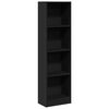 vidaXL Biblioth&egrave;que noir 40x24x143 cm bois d'ing&eacute;nierie