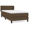 vidaXL Sommier &agrave; lattes de lit avec matelas Marron fonc&eacute; 90x200 cm