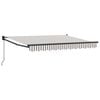 vidaXL Auvent r&eacute;tractable Gris clair et blanc 3 x 2,5 m