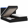 vidaXL Lit coffre avec matelas et LED Noir 160 x 200 cm Tissu