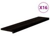 vidaXL Marches d'escalier 16 pcs brun-noir 120x30x2 cm ch&ecirc;ne massif