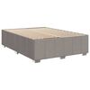 vidaXL Sommier &agrave; lattes de lit avec matelas Taupe 140x190 cm Tissu