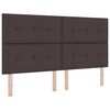 vidaXL T&ecirc;te de lit LED avec bandes LED Marron fonc&eacute; 180 cm tissu
