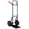 vidaXL Chariot &agrave; main t&eacute;lescopique 200 kg Noir et rouge