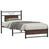 vidaXL Cadre de lit sans matelas ch&ecirc;ne marron 75x190cm bois ing&eacute;nierie