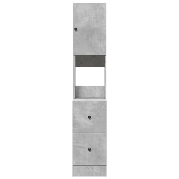 vidaXL Armoire de cuisine gris b&eacute;ton 35x50x180 cm bois d'ing&eacute;nierie