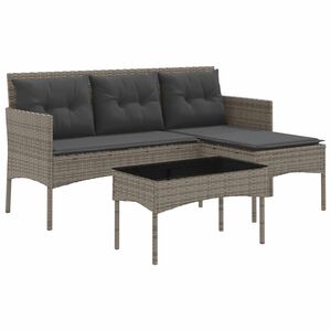 vidaXL Ensemble de canap&eacute; de jardin 2 pc polyrotin