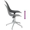 vidaXL Chaise pivotante de salle &agrave; manger Gris clair PP