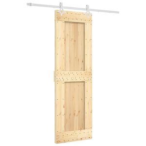 vidaXL Porte coulissante Naturel et Blanc 70 x 210 cm