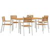vidaXL EnsembledeRepasdeJardin 7 pcs Marron AcaciaMassif