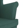 vidaXL Fauteuil avec repose-pied Vert fonc&eacute; Tissu