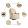 vidaXL Fauteuil inclinable &eacute;lectrique Cr&egrave;me Tissu