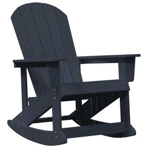 vidaXL Chaise Adirondack &agrave; bascule Bleu marine 92 x 73,5 x 92 cm HDPE