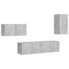 vidaXL Ensemble de meubles TV 4 pcs Gris b&eacute;ton Bois d'ing&eacute;nierie
