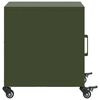 vidaXL Tables de chevet 2 pcs vert olive 36x39x43,5 cm acier