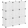 vidaXL Organiseur de rangement en cube avec 9 cubes et portes en PP transparent