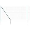 vidaXL Cl&ocirc;ture Euro avec des Pointes 10 x 1,6 m Acier recouvert de PVC