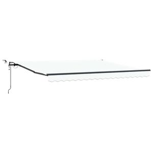 vidaXL Auvent r&eacute;tractable Blanc 400 &times; 300 cm Polyester