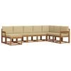 vidaXL Ensemble de canap&eacute;s d'ext&eacute;rieur 8 pc Naturel et Beige
