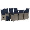 vidaXL Ensemble table et chaises 9 pc Gris Rotin PE