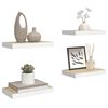 vidaXL &Eacute;tag&egrave;res flottantes 4 pcs Ch&ecirc;ne et blanc 40x23x3,8 cm MDF
