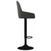 vidaXL Tabourets de bar lot de 2 gris fonc&eacute; velours