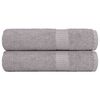vidaXL Serviettes de bain FROGN 2 pcs gris 100x150 cm 360 g/m&sup2;