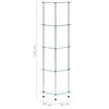 vidaXL Étagère 5 niveaux Transparent 30x30x130 cm Verre trempé