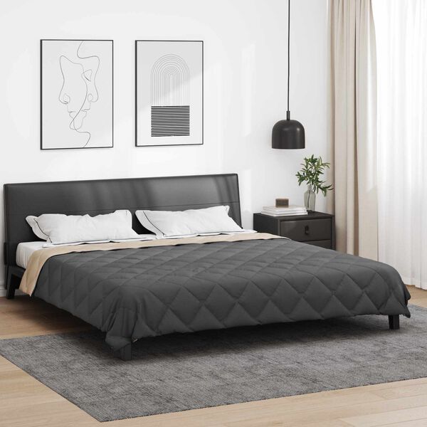 vidaXL Duvet complet toute l'ann&eacute;e Anthracite et Taupe 220 x 260 cm