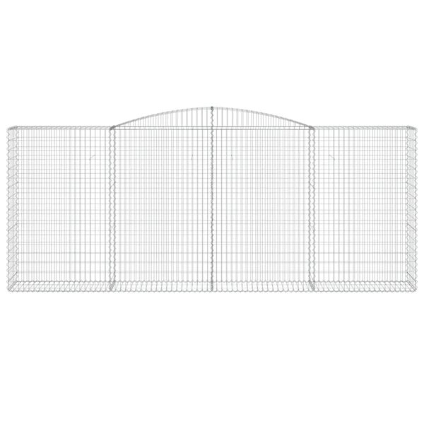 vidaXL Paniers &agrave; gabions arqu&eacute;s 5 pcs 400x50x160/180 cm fer galvanis&eacute;